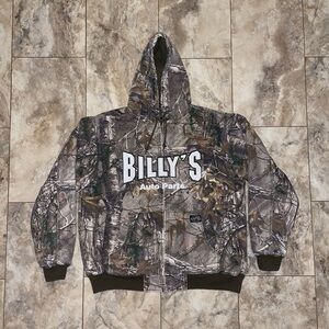 Billy Hill x Dri Duck “BILLY’S Auto Parts” Crackle Realtree Camo Heavy Jacket XL